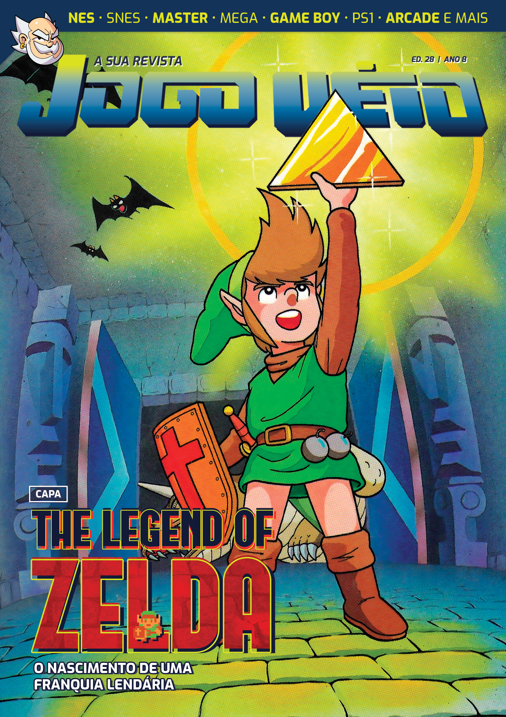 Capa da revista Jogo Véio 28 — The Legend of Zelda