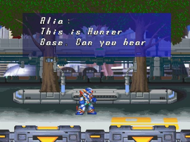 Cena de Mega Man X5 na versão PlayStation
