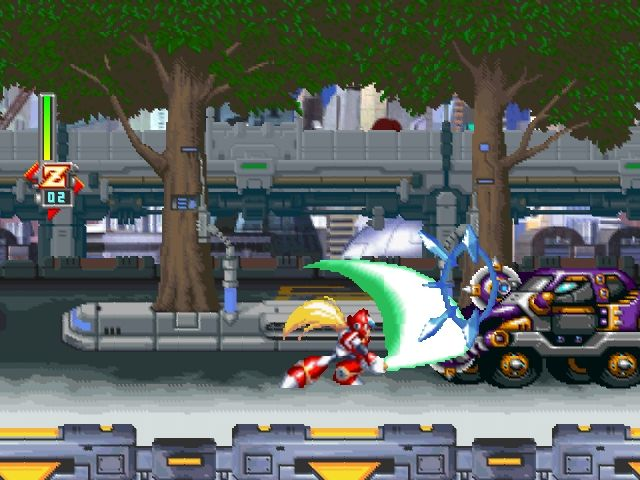 Cena de Mega Man X5 na versão PlayStation