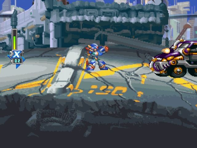 Cena de Mega Man X5 na versão PlayStation