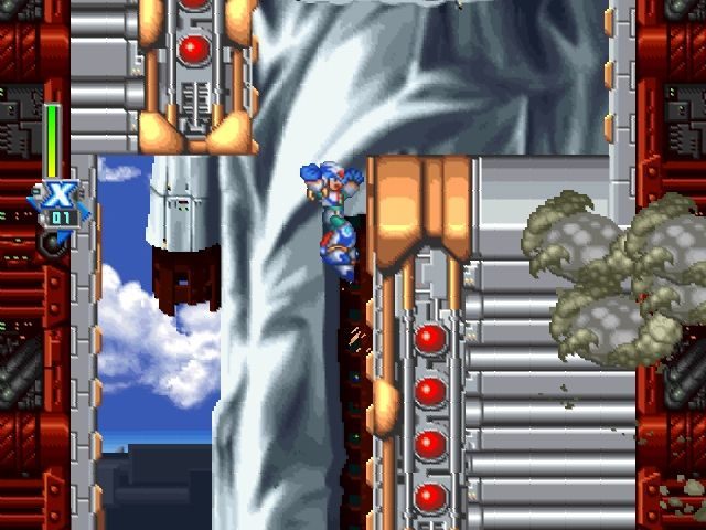 Cena de Mega Man X5 na versão PlayStation