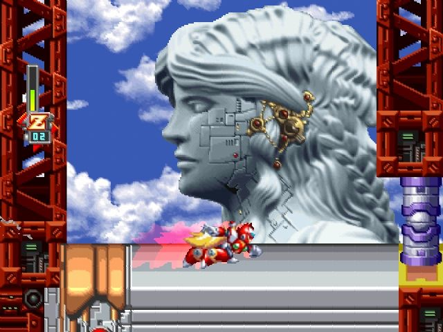 Cena de Mega Man X5 na versão PlayStation