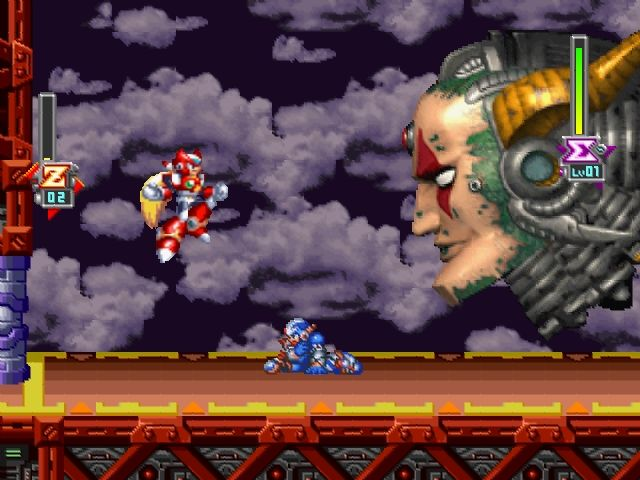 Cena de Mega Man X5 na versão PlayStation