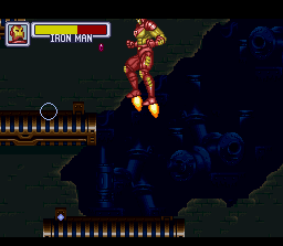 Cena de Marvel Super Heroes in War of the Gems na versão Super Nintendo (SNES)