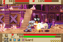 Cena de Summon Night: Swordcraft Story na versão Game Boy Advance