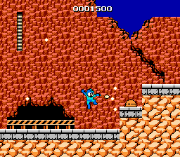 Cena de Mega Man na versão NES