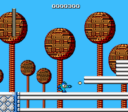 Cena de Mega Man na versão NES