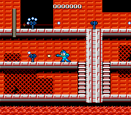 Cena de Mega Man na versão NES