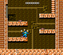 Cena de Mega Man na versão NES