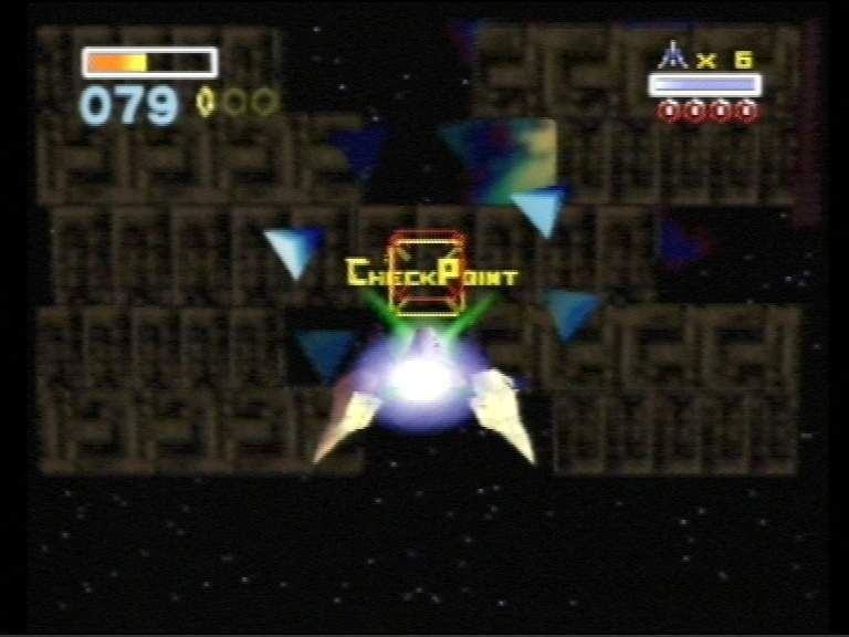 Cena de Star Fox 64 na versão Nintendo 64