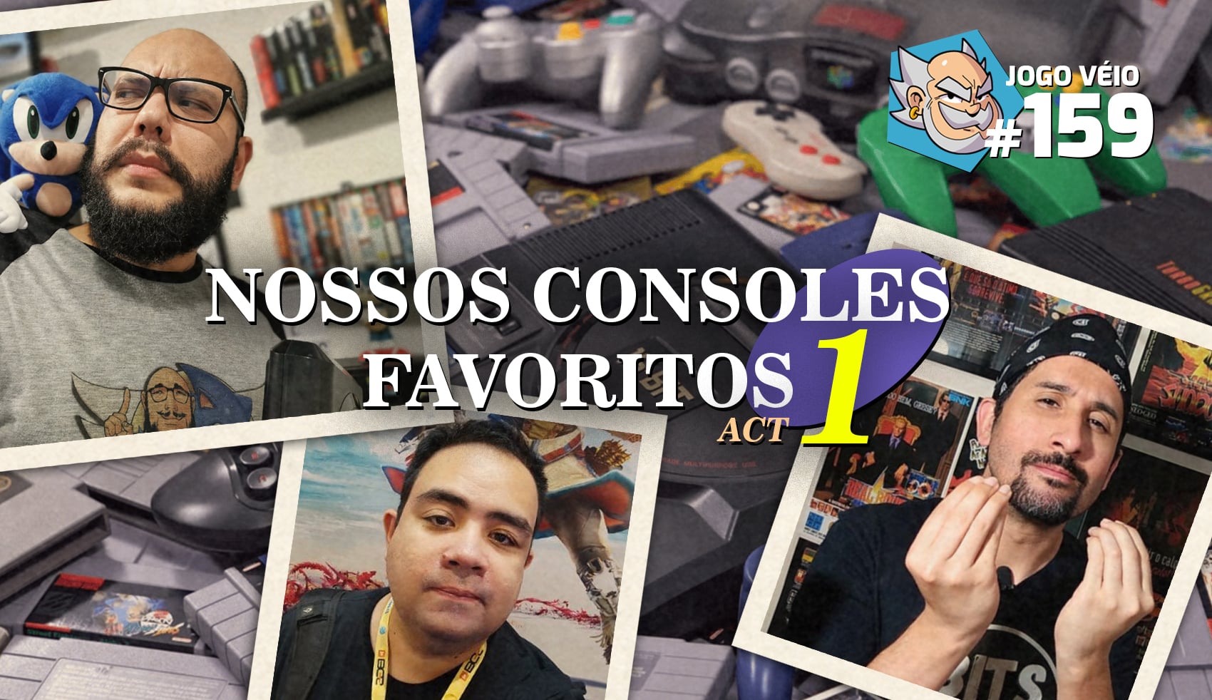 Capa do episódio 159 — Nossos Consoles Favoritos
