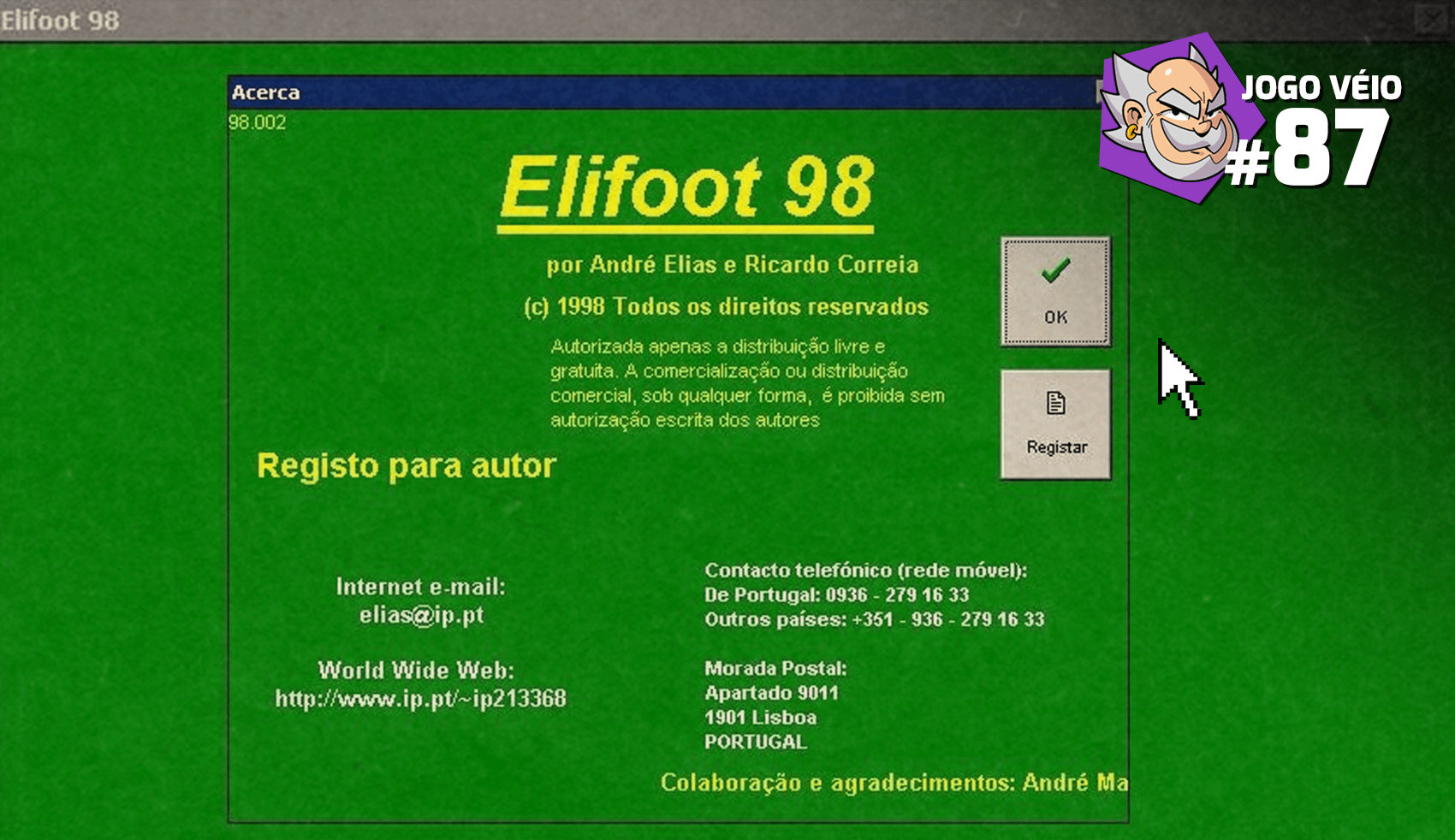 Capa do episódio 87 — Elifoot 98