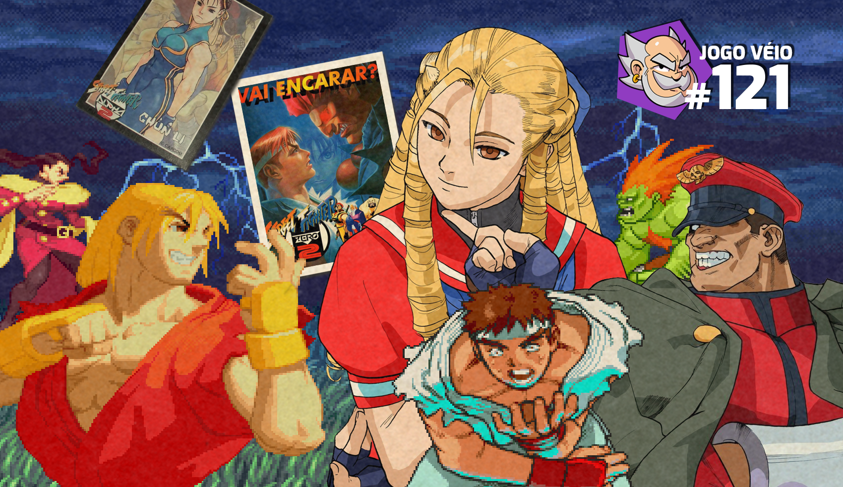 Capa do episódio 121 — Street Fighter Alpha (Trilogia)