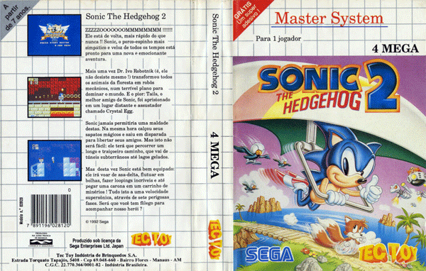 Sonic 2 do Master System - ZERADO - Final Verdadeiro com TODAS AS