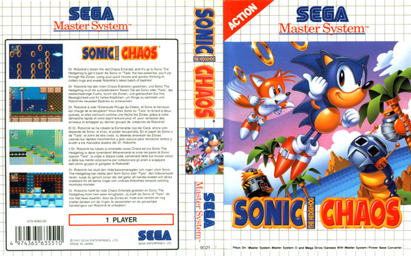 Sonic Chaos do Master System na Ação Games Nº 49