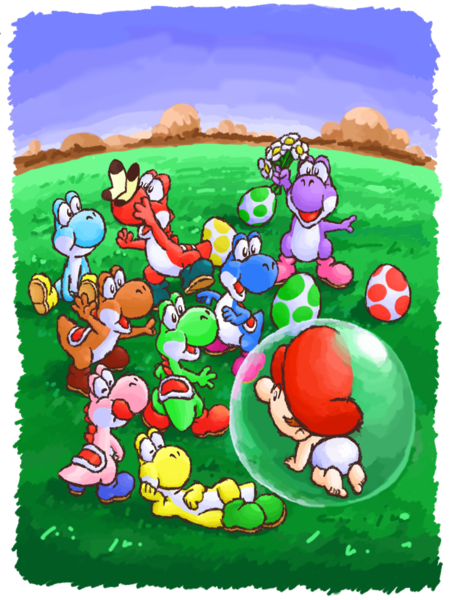 Velhos Tempos - Os tipos de Yoshi do Super Mario World