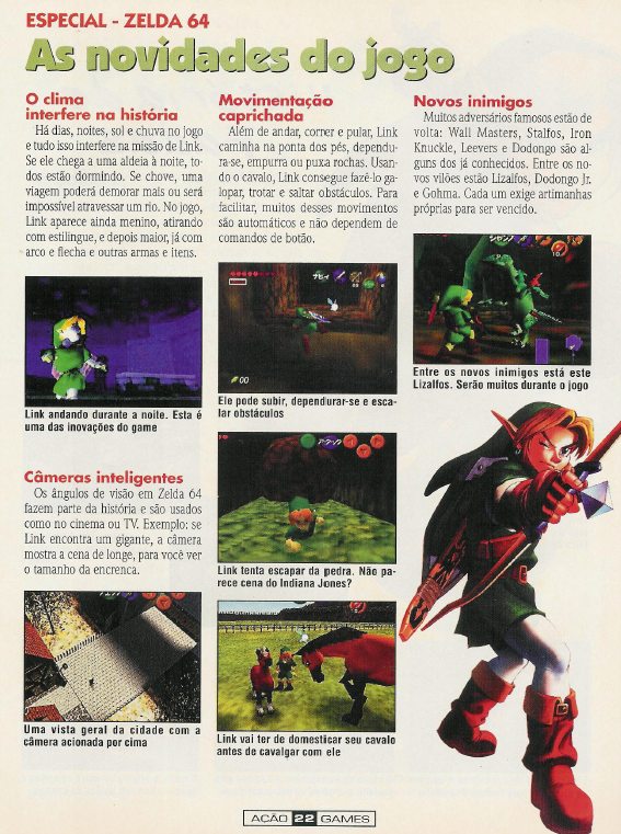 Revista Max Games - Zelda Ocarina Of Time Detonado - Ano1 N°1 - 1998  (Raríssimo)