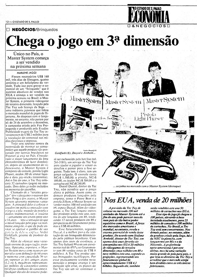 Mini-Game (Tec Toy) - 1991 - Propagandas Históricas