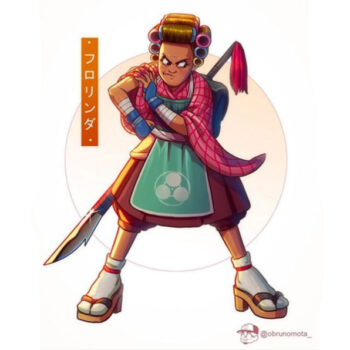 Artista brasileiro transforma personagens de Chaves em samurais e